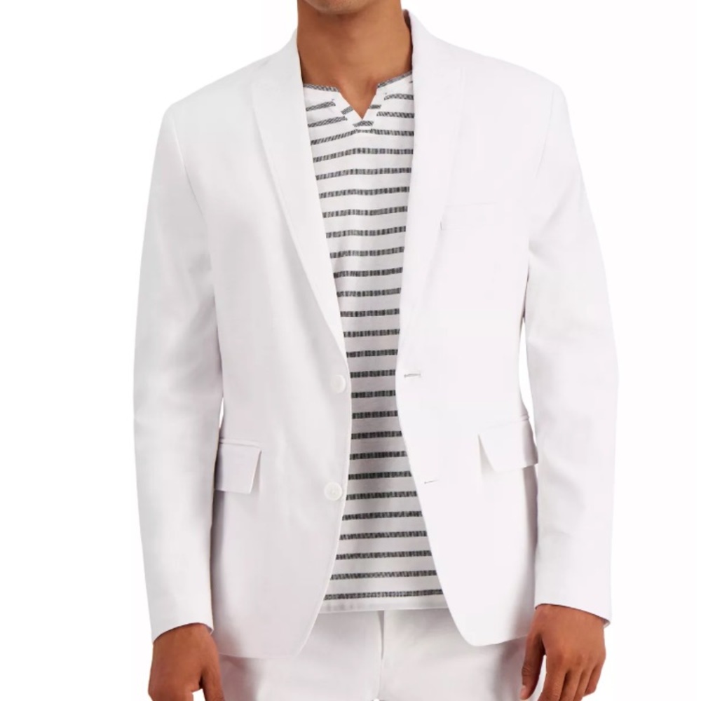 INC Men's Slim-Fit Stretch Linen Blend Suit Jacket + Pants